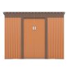 4.2'x9.1'ft Outdoor Storage Shed - Coffee Brown