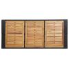 7 Piece Patio Bar Set with Cushions Poly Rattan Black
