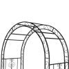 134*59*213cm Double Layer Iron Art Arc Top Iron Arch Black