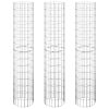 Circular Gabion Raised Beds 3 pcs Galvanized Steel Ø11.8"x59.1"