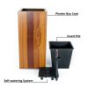 11" Composite Self-watering Square Planter Box - High - Dark Wood