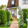 134*59*213cm Double Layer Iron Art Arc Top Iron Arch Black