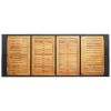 9 Piece Patio Bar Set Poly Rattan and Acacia Wood Black