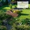 3.3ft with Half Wheel Railing Patio Wooden Bridge Carbonized
