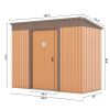 4.2'x9.1'ft Outdoor Storage Shed - Coffee Brown